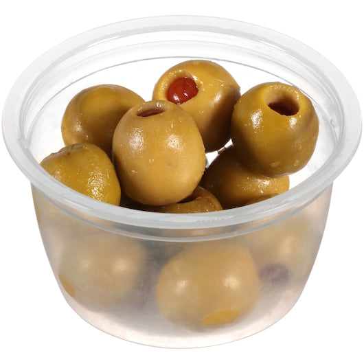 PEARLS OLIVES TO GO MANZANILLA PIMENTO STUFFED OLIVE CUP, 6 - 6.4  OZ