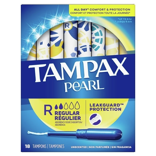TAMPAX PEARL TAMPONS REGULAR/NORMAL, 4 - 3 - 18 CNT