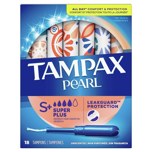 TAMPAX PEARL TAMPONS SUPER PLUS, 4 - 3 - 18 CNT