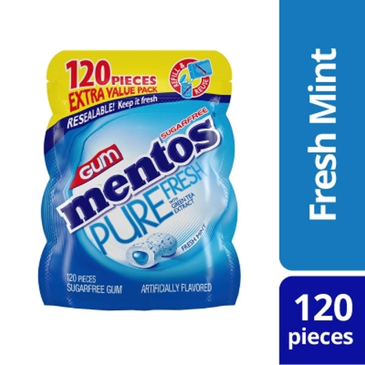 6/120pc Mentos Gum Stand Up Bag - P