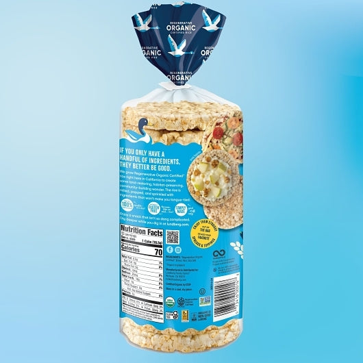 LUNDBERG FAMILY FARMS BROWN RICE CAKES LIGHTLY SALTED, 6 - 8.5 OZ
