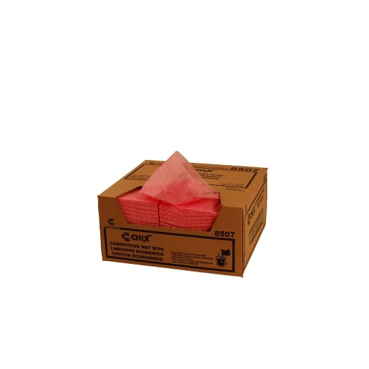 8507, Chicopee, Chix Competitive Wet Wipe, Light Duty, Pink Diamond, 11.5? x 24?