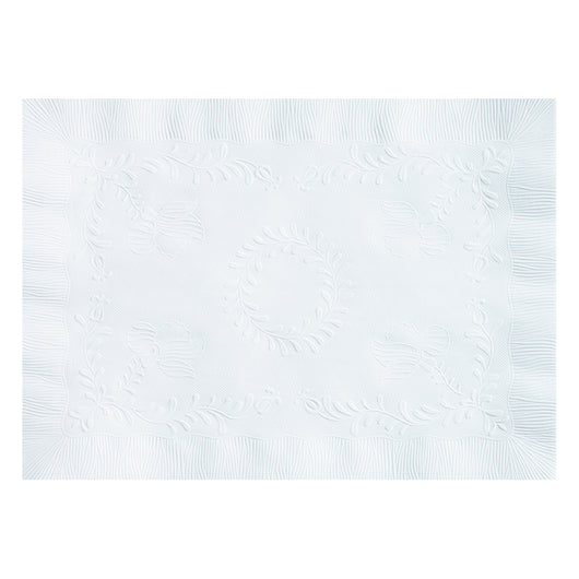 PLACEMAT, PAPER WHITE 10X14 ANNIVERSARY STRAIGHT EDGE