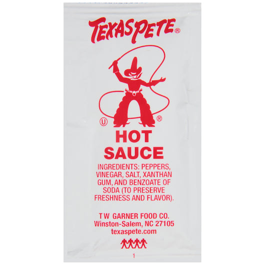 200/7 gram Texas Pete Hot Sauce Extended Life
