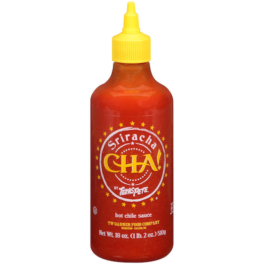 TEXAS PETE CHA SRIRACHA HOT CHILE SAUCE HOT SAUCE BOTTLE, 12 - 18 OZ