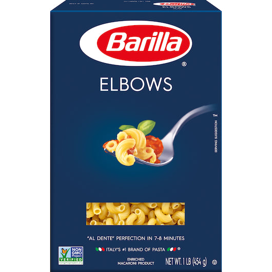 Semolina Elbows Barilla 16 ounces 16 Pack USA