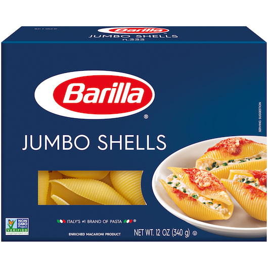 Jumbo Shells Barilla 12oz 12 Pack USA
