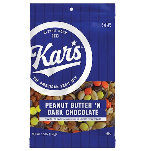 KAR'S NUTS PEANUT BUTTER & DARK CHOCOLATE, 12- 5.5 OZ