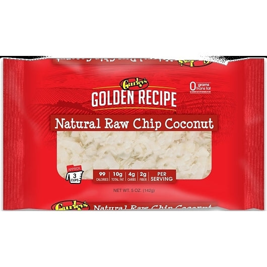 GURLEY'S GOLDEN RECIPE RAW CHIP COCONUT, 12 -5 OZ