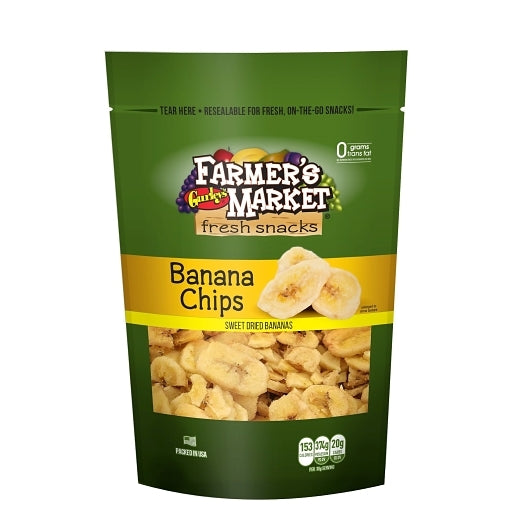 FARMERS MARKET BANANA CHIPS, 8 - 6 OZ