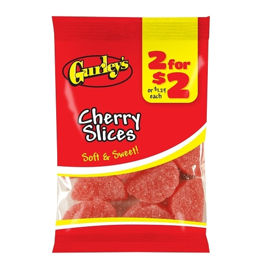 GURLEY'S CHERRY SLICES GUMMY CANDY,