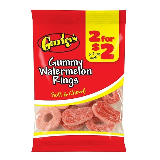 2 FOR $2 WATERMELON RINGS GUMMY CANDY, 12 - 2.5 OZ