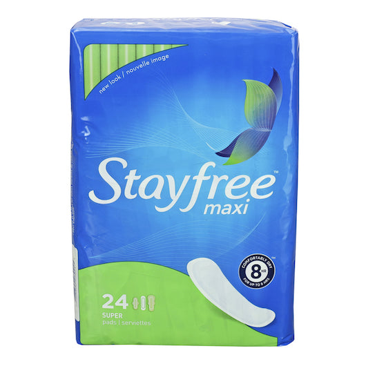 STAYFREE MAXI PADS SUPER, 6 - 24 CNT