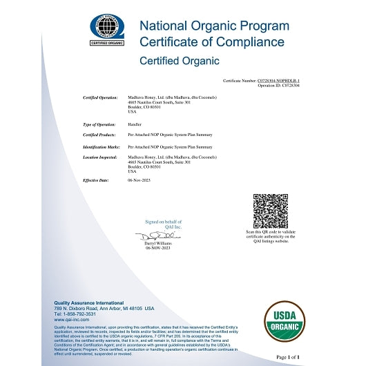 Madhava Amber Agave 23.5 oz.