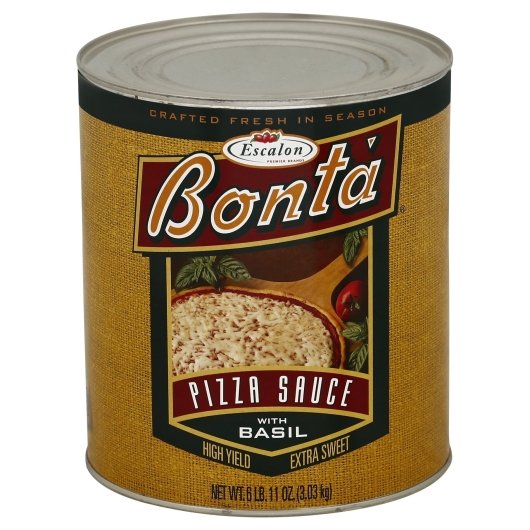 BONTA PIZZA SAUCE FANCY BASIL, 6 - 6.688 LB