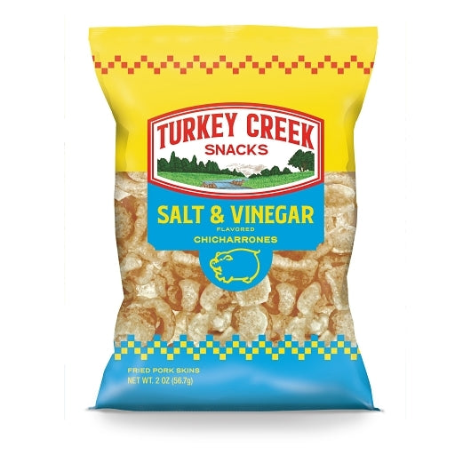 TURKEY CREEK SALT & VINEGAR PORK SKINS, 12 - 2 OZ