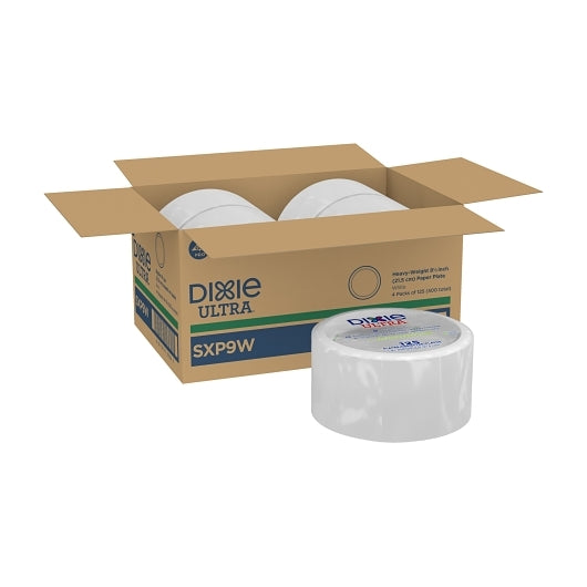 DIXIE ULTRA(R) 8 1/2  HEAVY-WEIGHT PAPER PLATES BY GP PRO (GEORGIA-PACIFIC), WHITE, 500-COUNT CASE (