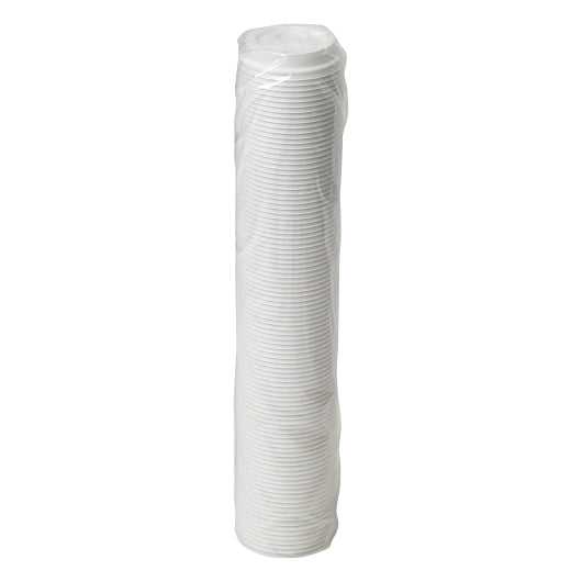 DIXIE(R) DOME 8 OUNCE PLASTIC HOT CUP LIDS, WHITE, 10 PACKS / 100 COUNT PER PACK
