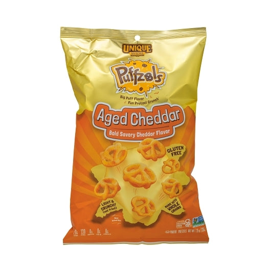 UNIQUE SNACKS AGED CHEDDAR PUFFZELS PACK, 6 -1 EA