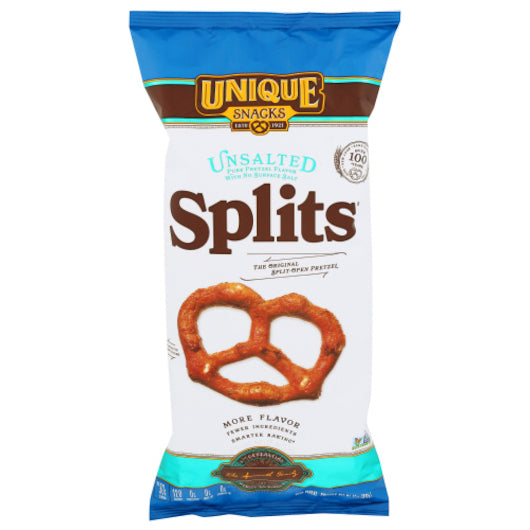 UNIQUE PRETZEL BAKERY UNSALTED SPLITS, 12 - 11 OZ