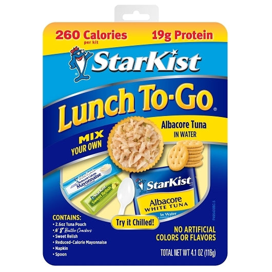 STARKIST KIT CHUNK WHITE WATER LUNCH TO GO POUCH, 12 - 4.1 OZ