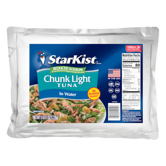 Starkist Reduced Sodium Chunk Light Tuna In Water Sourced & Packed In Usa, 6 - 43  OZ