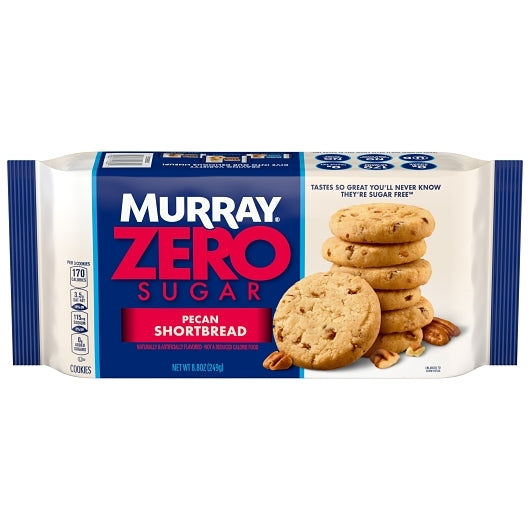 Murray Sugar Free Cookies, Pecan Shortbread, 8.8 Ounce Tray, Pack of 12