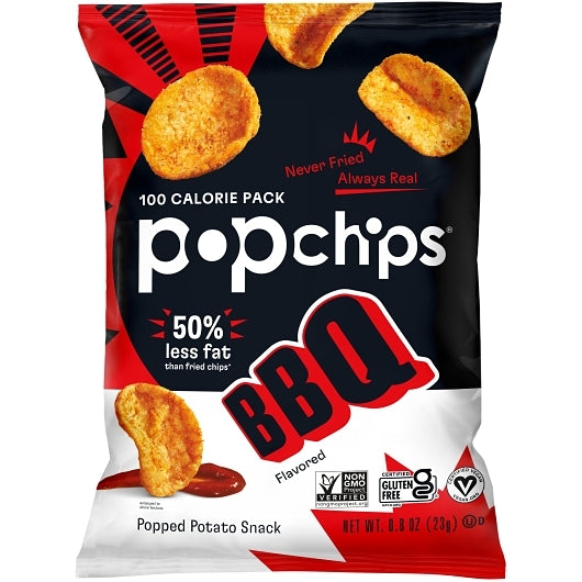 popchips Barbeque Potato Chip Snack 0.8oz - 24pk Case