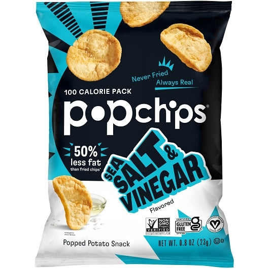 popchips Sea Salt & Vinegar Potato Chip Snack0.8oz - 24pk Case