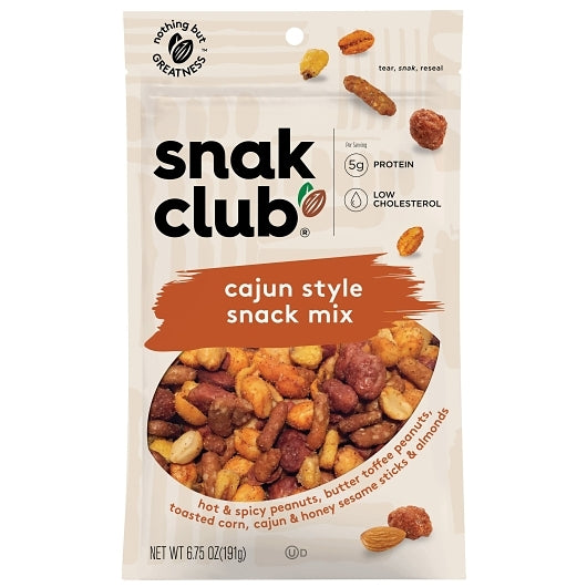SNAK CLUB CAJUN SAVORY MIX, 6 - 0.4