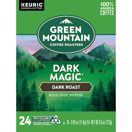 GREEN MOUNTAIN COFFEE K-CUP POD DARK MAGIC DECAFFEINATED, 4 - 24 CNT