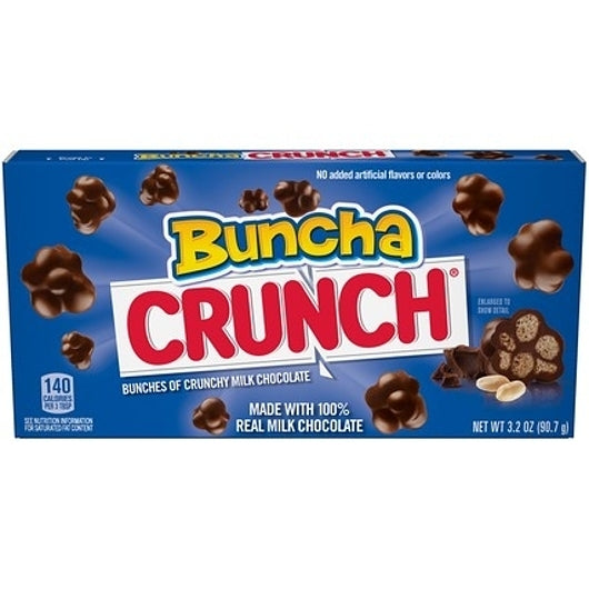 BUNCHA CRUNCH, Bunches of Crunchy Milk Chocolate, Concession Box - 3.2oz / 90.7g x12