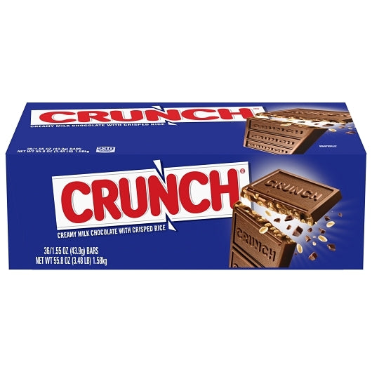 CRUNCH Single Chocolate Bars w/ crispy rice 1.55oz X 36 X 10