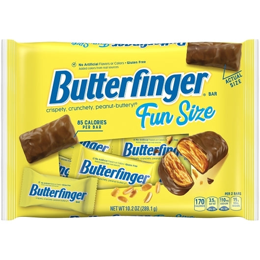 Butterfinger Fun Size Peanut-Buttery Chocolate-y Candy Bars, Individually Wrapped, 10.2 Ounce Bags (