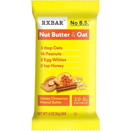 RXBAR HONEY CINNAMON PEANUT BUTTER, 6 - 12 - 1.9 OZ