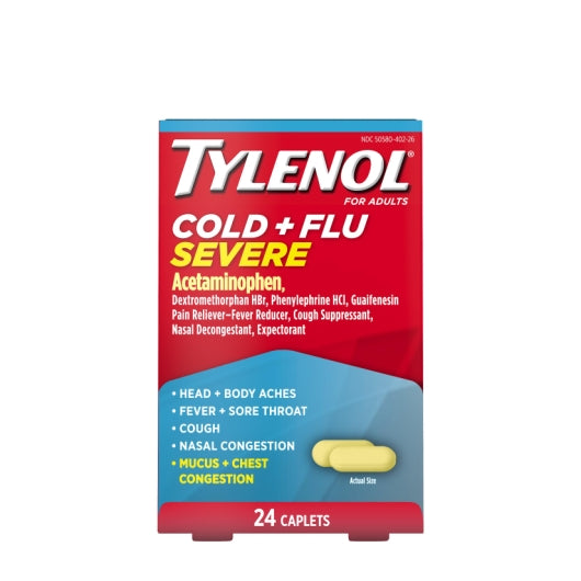 TYLENOL COLD & FLU SEVERE, 8 - 6 - 24 CNT