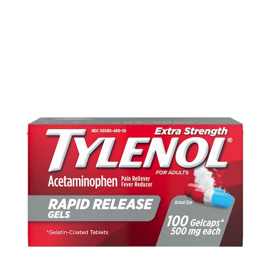 TYLENOL RAPID RELEASE GELCAPS, 8 - 6 - 100 CNT
