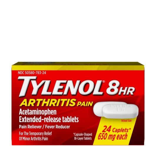 TYLENOL ARTHRITIS PAIN RELIEF CAPLETS, 12 - 6- 24 CNT