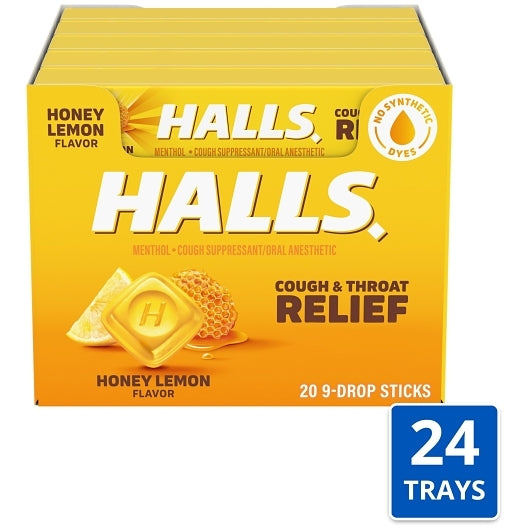 HALLS RELIEF HONEY LEMON COUGH DROP