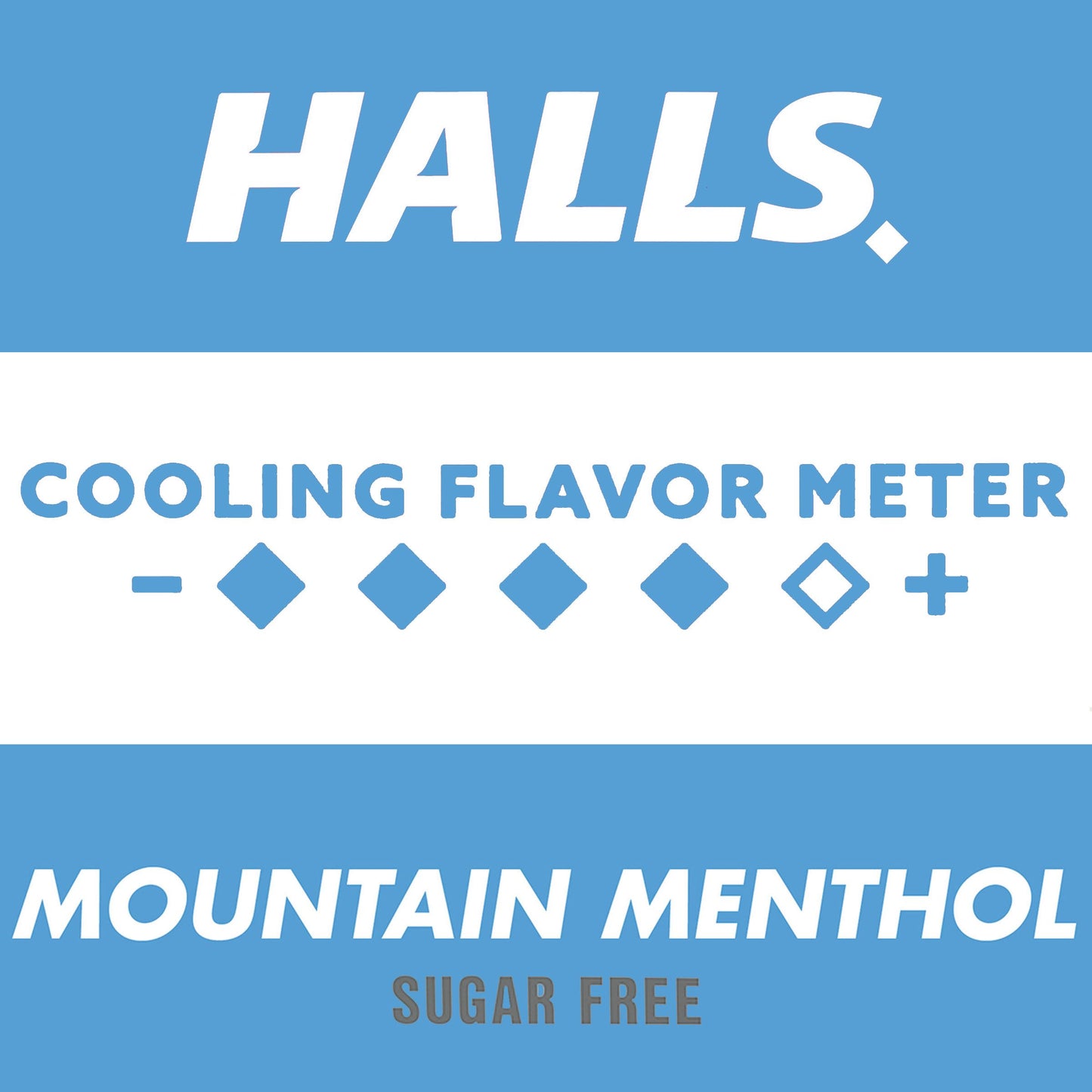 HALLS RELIEF MOUNTAIN MENTHOL SUGAR FREE COUGH DROPS 70 PC x 12