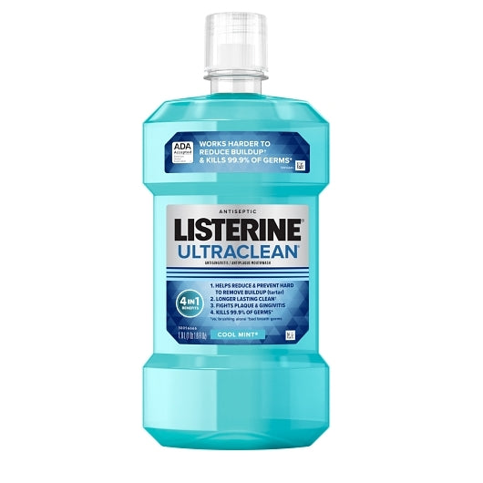 LISTERINE MOUTHWASH ANTISEPTIC ULTRACLEAN COOL MINT MOUTHWASH, 6 - 1 LT