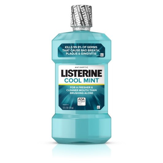 LISTERINE ANTISEPTIC COOL MINT MOUTHWASH, 6 -33.814 FO