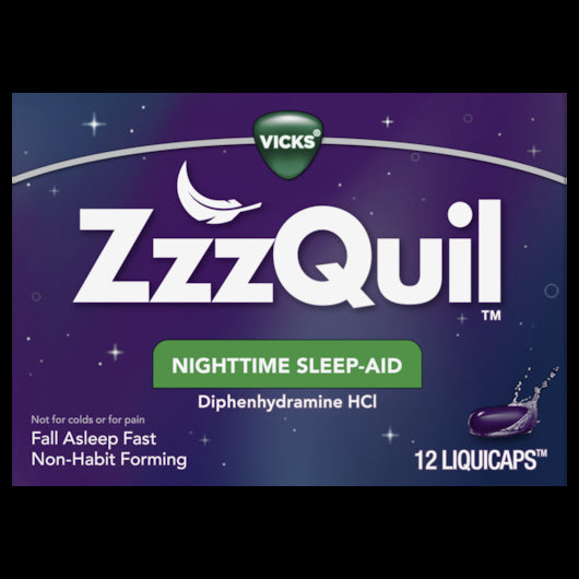 VICKS ZZZQUIL NIGHT TIME SLEEP AID LIQUICAPS,4 - 6 - 12 CNT