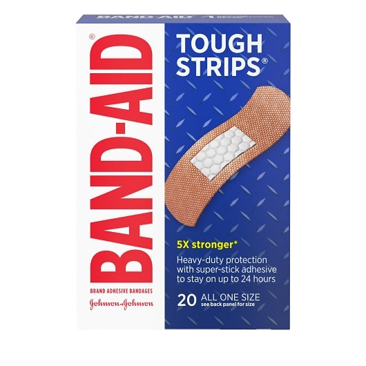 BAND AID TOUGH STRIPS BANDAGES BOX, 4 - 5 - 20 CNT