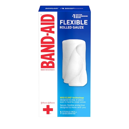 JOHNSON & JOHNSON 4 INCH X 2.5 YARD FLEXIBLE ROLLED GAUZE, 8 - 3 - 2.5 YD