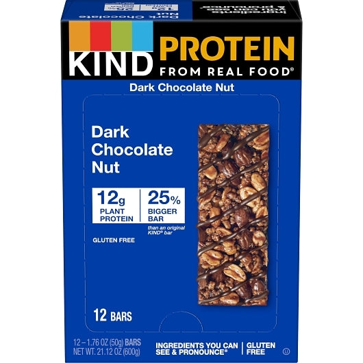 KIND SNACKS PROTEIN DARK CHOCOLATE NUT BAR, 6- 12 - 1.76 OZ