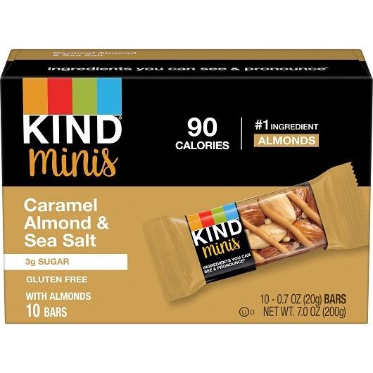 KIND SNACKS MINI CARAMEL ALMOND BAR, 8 - 10 -0.7 OZ