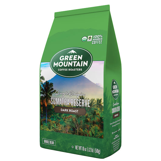 GREEN MOUNTAIN COFFEE WHOLE BEAN SUMATRAN RESERVE, 6 - 18 OZ