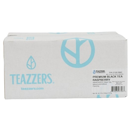 TEAZZERS BLACK TEA RASPBERRY PREMIUM, 48 - 2 OZ