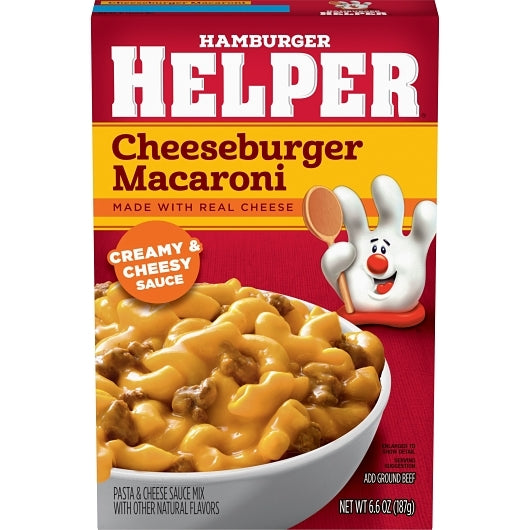 HELPER PASTA CHEESEBURGER MACARONI, 12 - 6.6 OZ